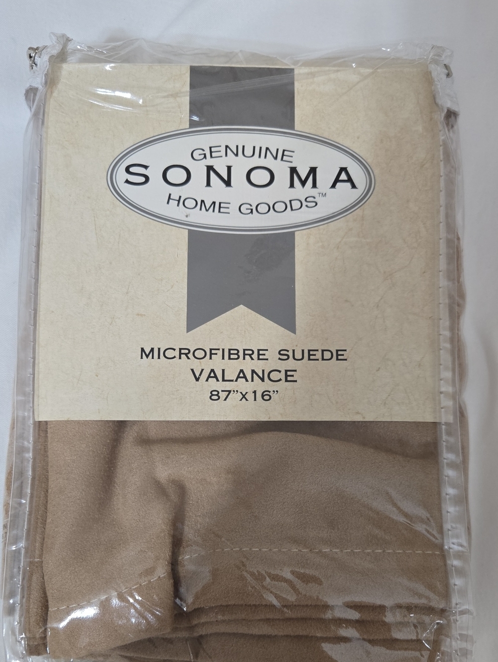 Kohl's Sonoma Microfibre Suede Valance in Taupe Brown